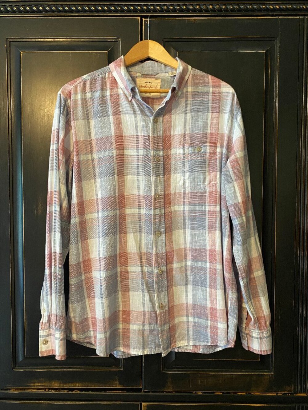 Weatherproof - Men’s Plaid Long Sleeve Button Down Shirt - Size Large